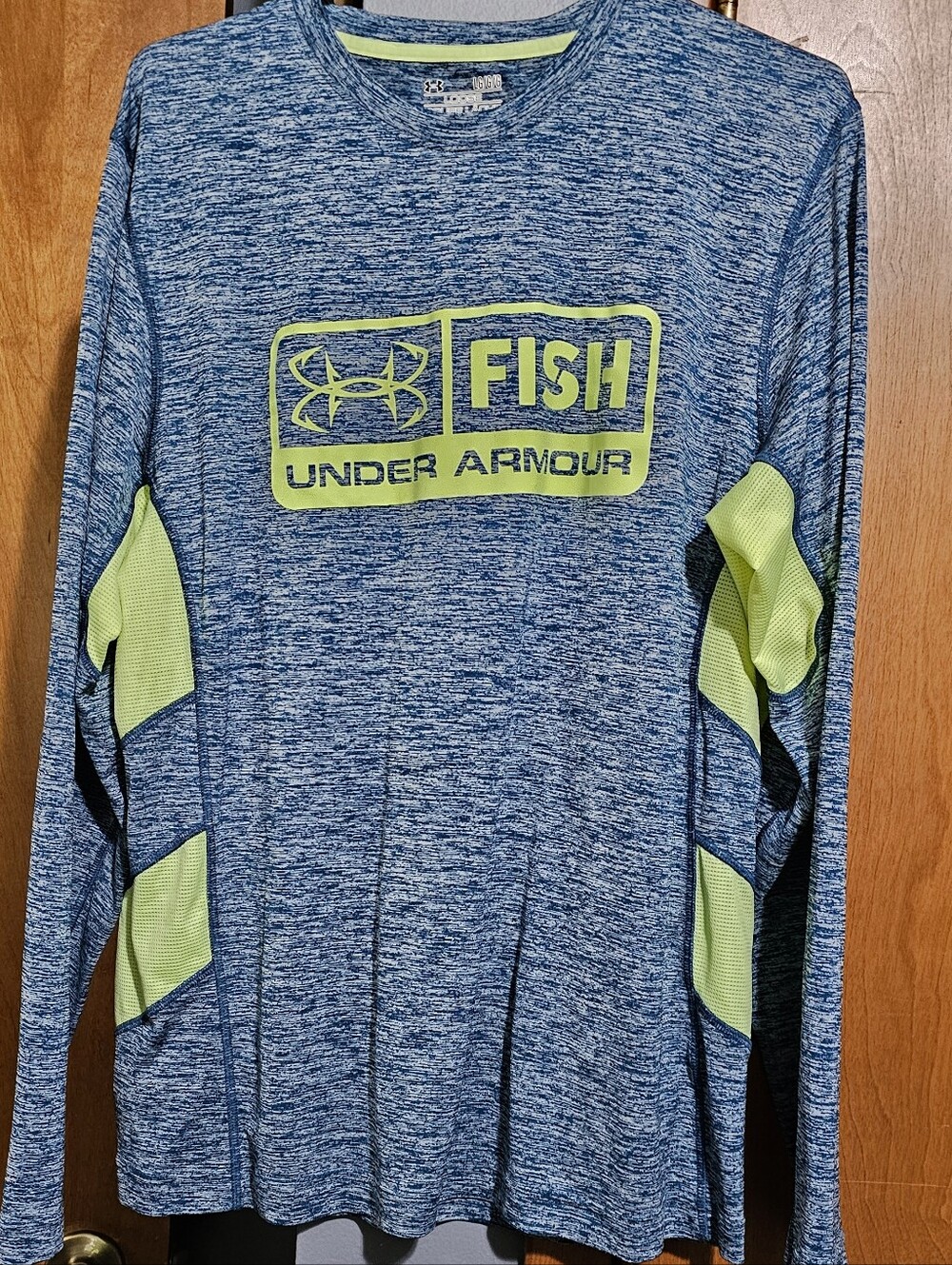 Under Armour Fish Long Sleeve Top - Blue & Neon Yellow